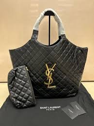 YSL Icare Quilted Maxi Tote